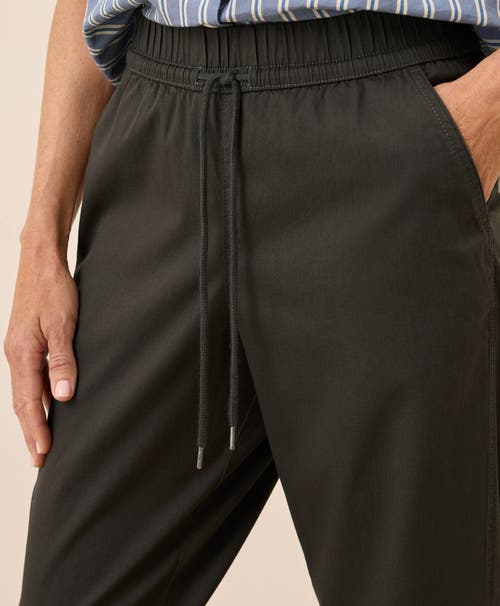 Pact Organic Cotton Daily Twill Drawstring Pant In Brown