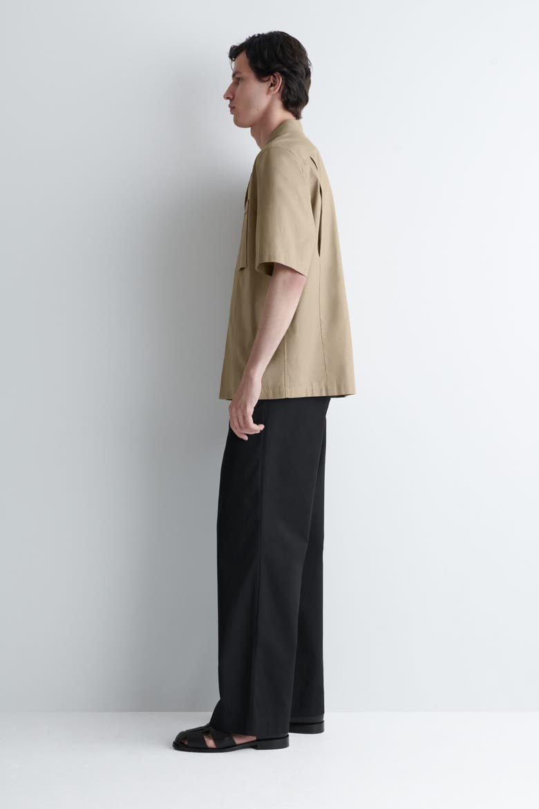 Textured-cotton Utility Shirt, Alternate, color, BEIGE