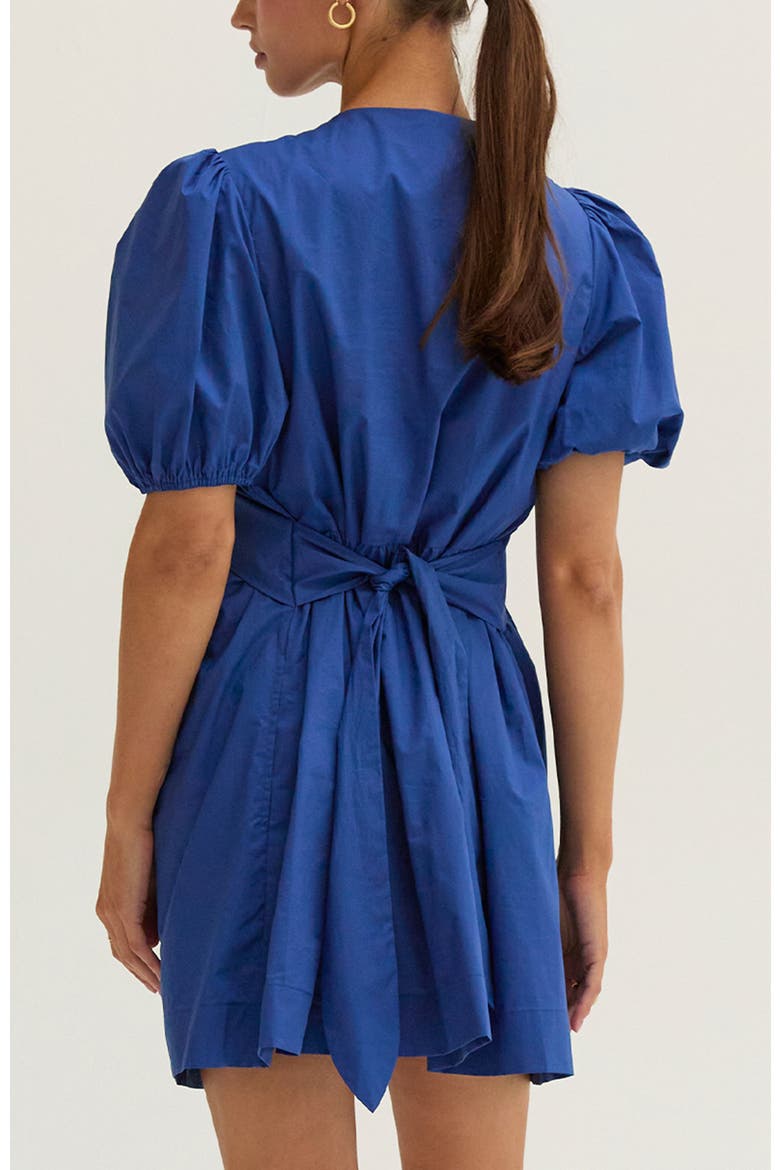 Poplin U-Wire Mini Dress, Alternate, color, Cobalt