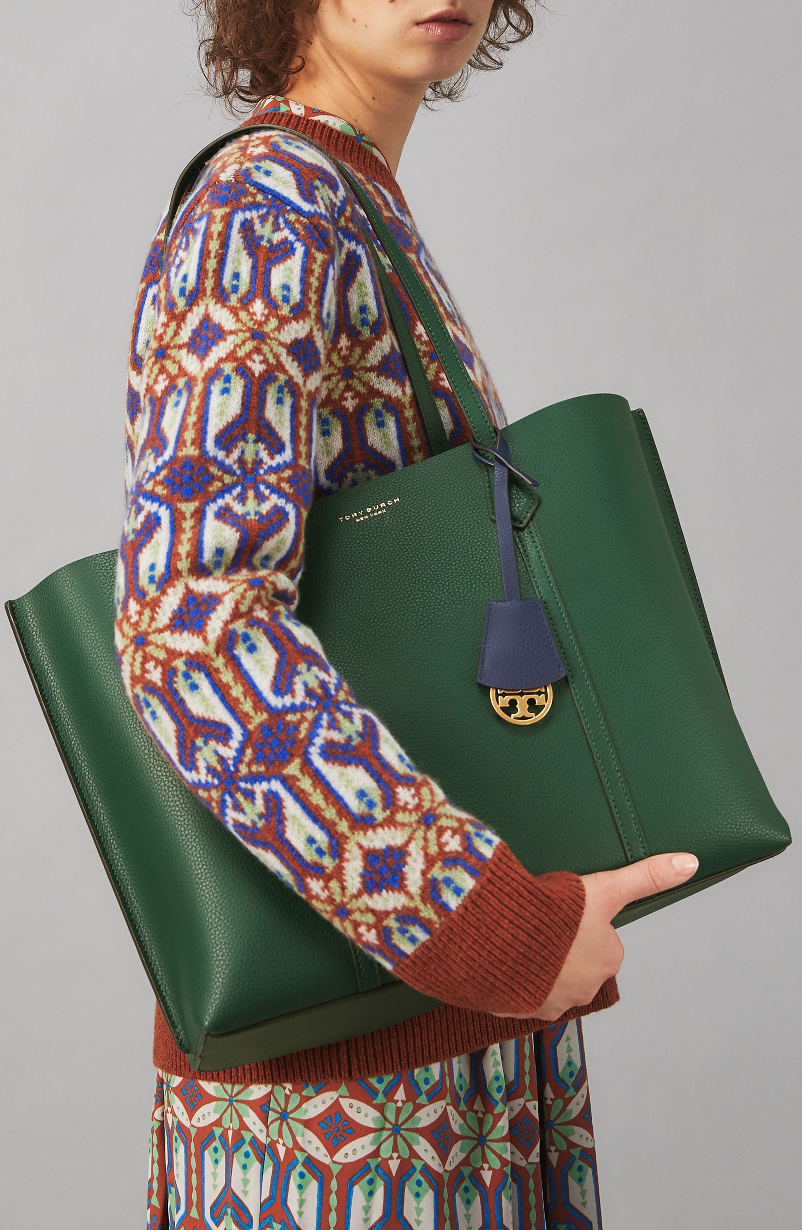 Tory Burch Perry Leather Tote, Alternate, color, 