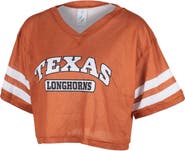 ZOOZATZ Women's ZooZatz Texas Orange Texas Longhorns Mesh Cropped V-Neck T-Shirt