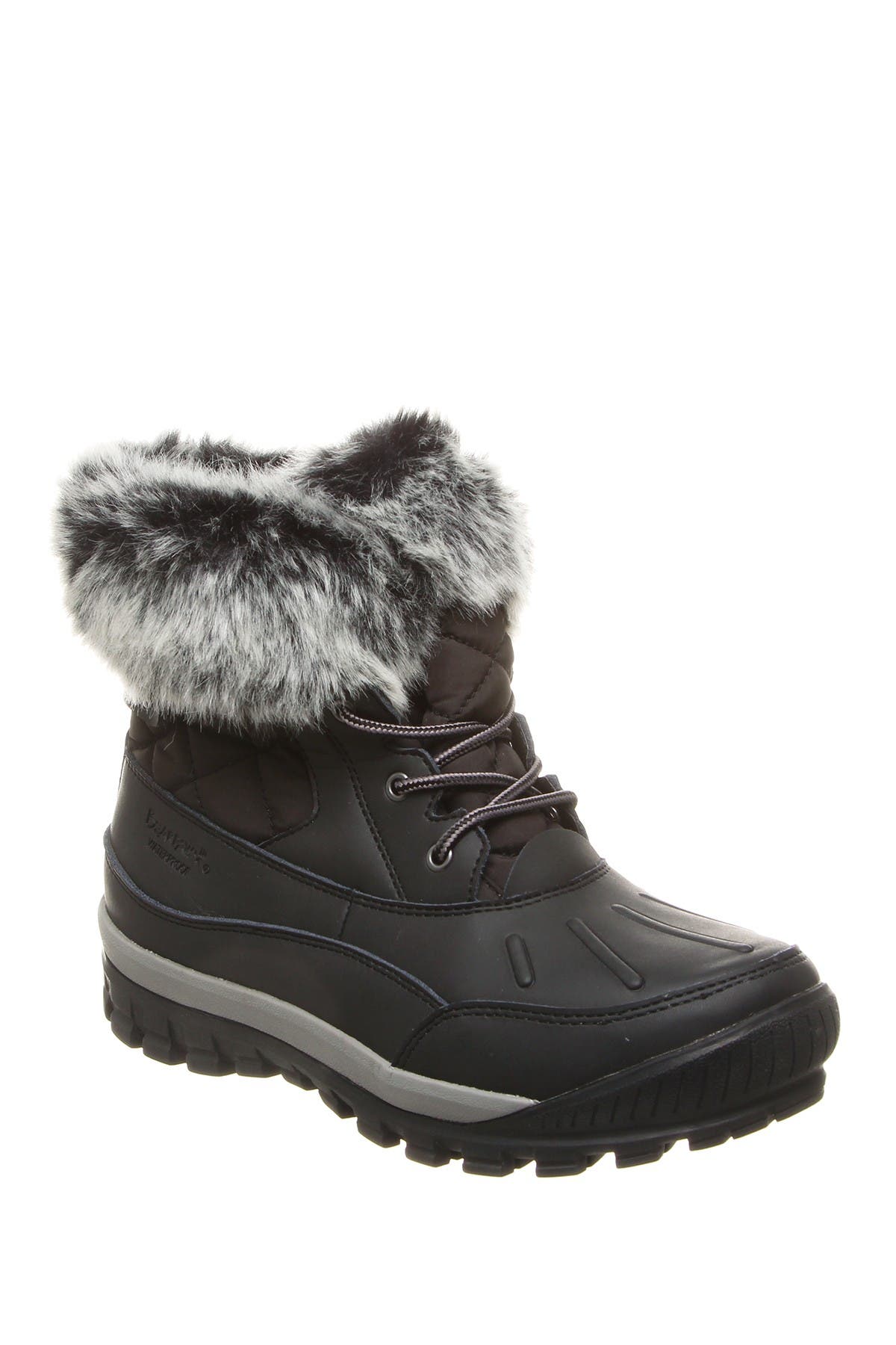 BEARPAW Becka Faux Fur Collar Boot, Main, color, 
