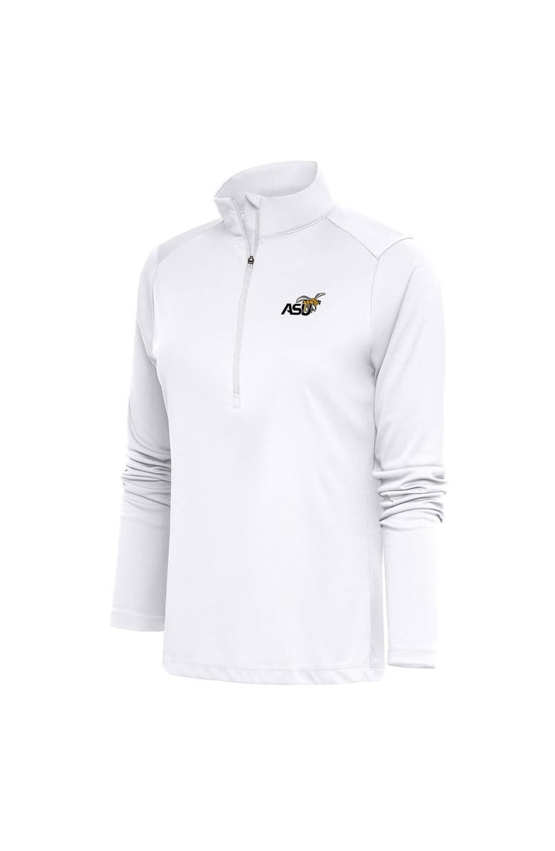 ANTIGUA Women's Antigua White Alabama State Hornets Tribute Half-Zip Pullover Top, Alternate, color, 