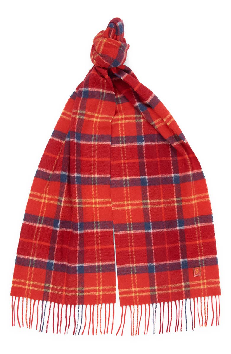 Barbour Tig Plaid Lambswool Scarf, Alternate, color,