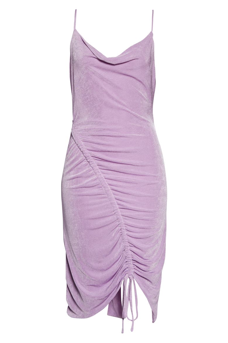 Kinsley Ruched Slipdress, Alternate, color, LILAC