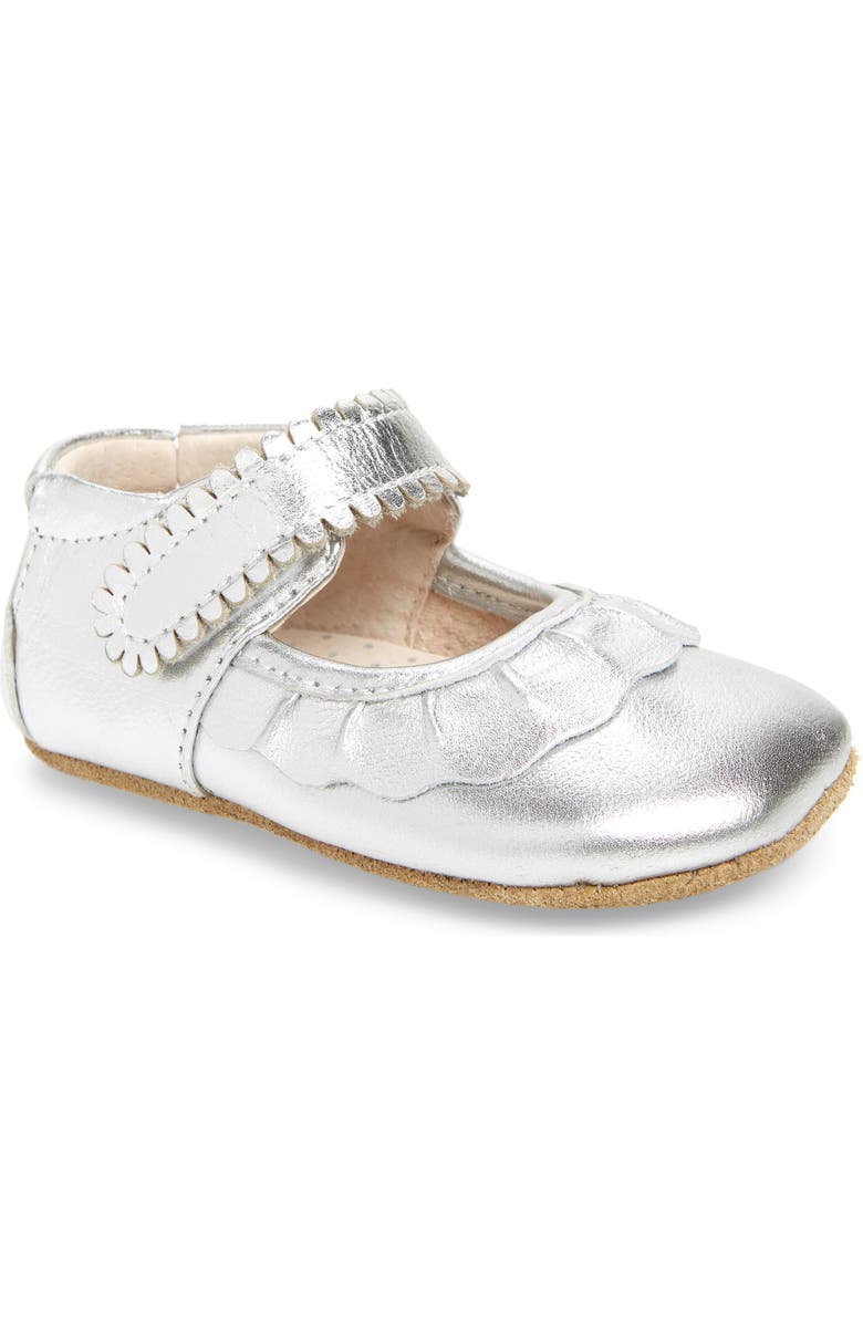 Livie & Luca 'Ruche' Mary Jane Crib Shoe, Main, color,