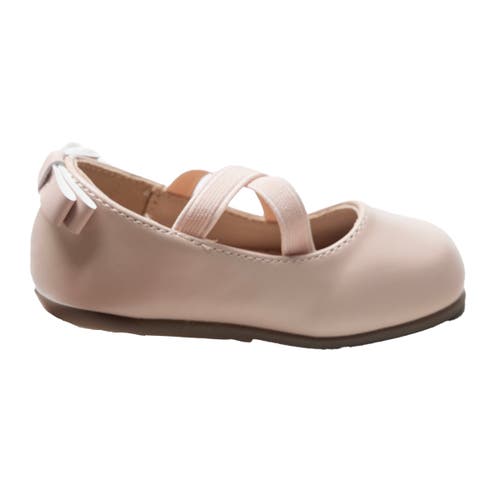 Tulleen Charmed Cross Banded Ribbon Flats In Powder Pink