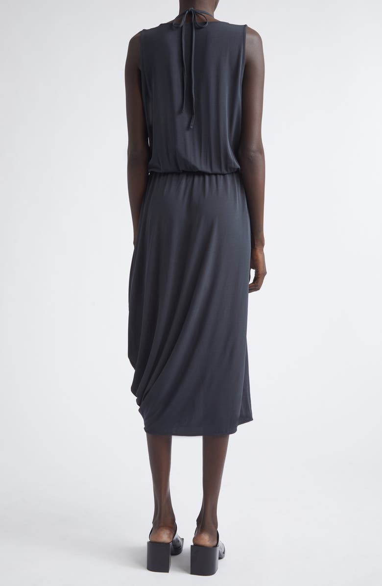 Lemaire Layered Draped Crepe Jersey Dress, Alternate, color, Charcoal