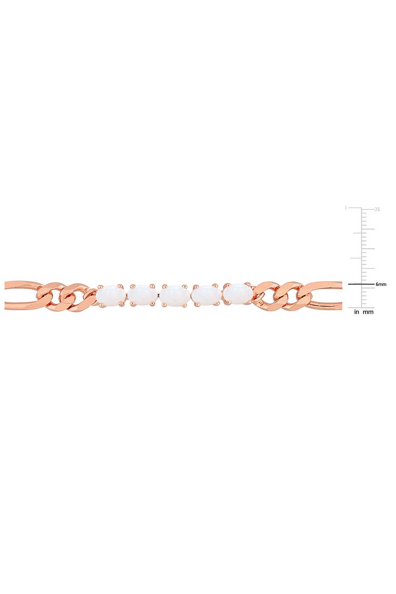 Opal Birthstone Chain Bracelet, Alternate, color, WHITE