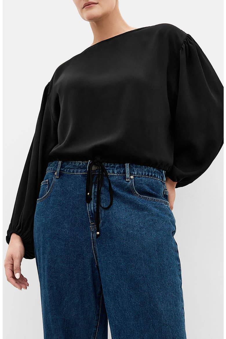 Elise Long Sleeve Top, Main, color, BLACK