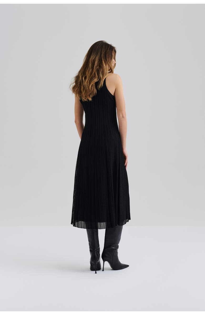 Malina Nessa Halterneck Knitted Midi Dress, Alternate, color, Black