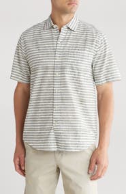 Tommy Bahama With Passion Stripe Short Sleeve Button-Up Shirt
