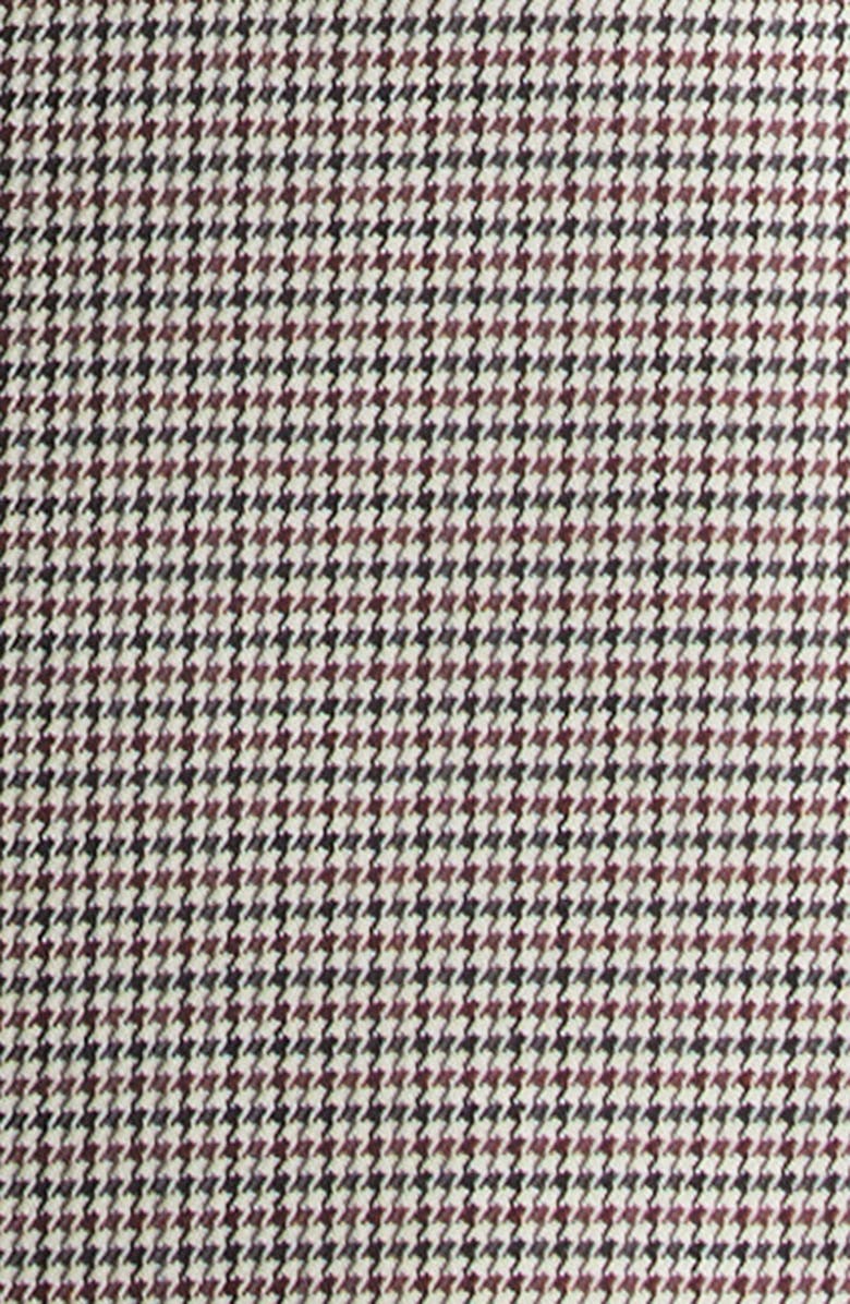 Courrèges Wool Blend Houndstooth Miniskirt, Alternate, color, Natural / Red / Black