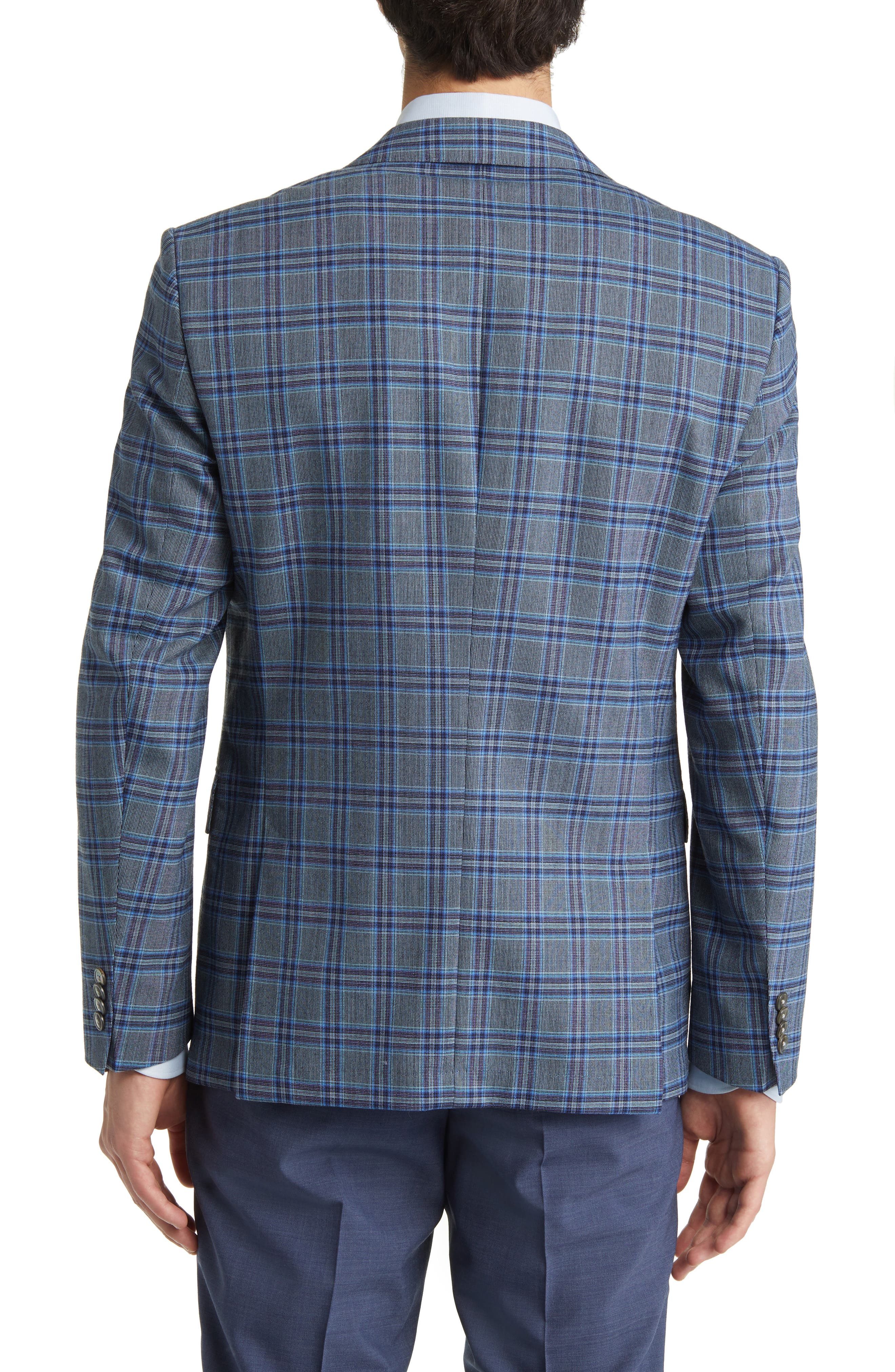 BOSS Hutson Plaid Wool Blend Sport Coat (Men) | Nordstromrack