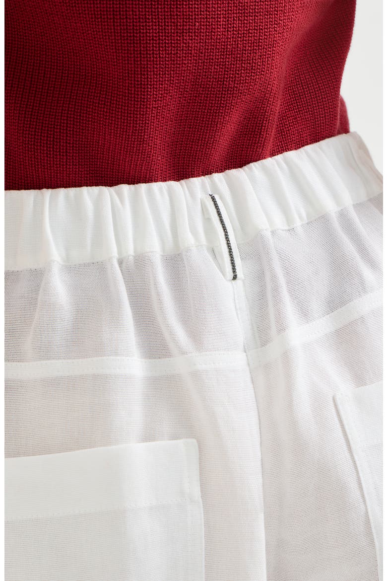 Pleated A-Line trousers, Alternate, color, White