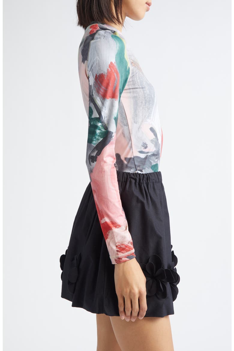 Floral Print Jersey Top, Alternate, color, MY GARDEN