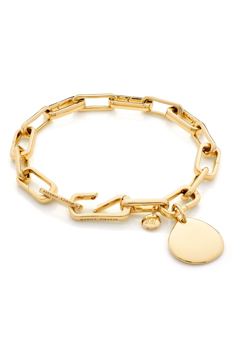 Monica Vinader Alta Capture Charm Bracelet, Alternate, color, Yellow Gold