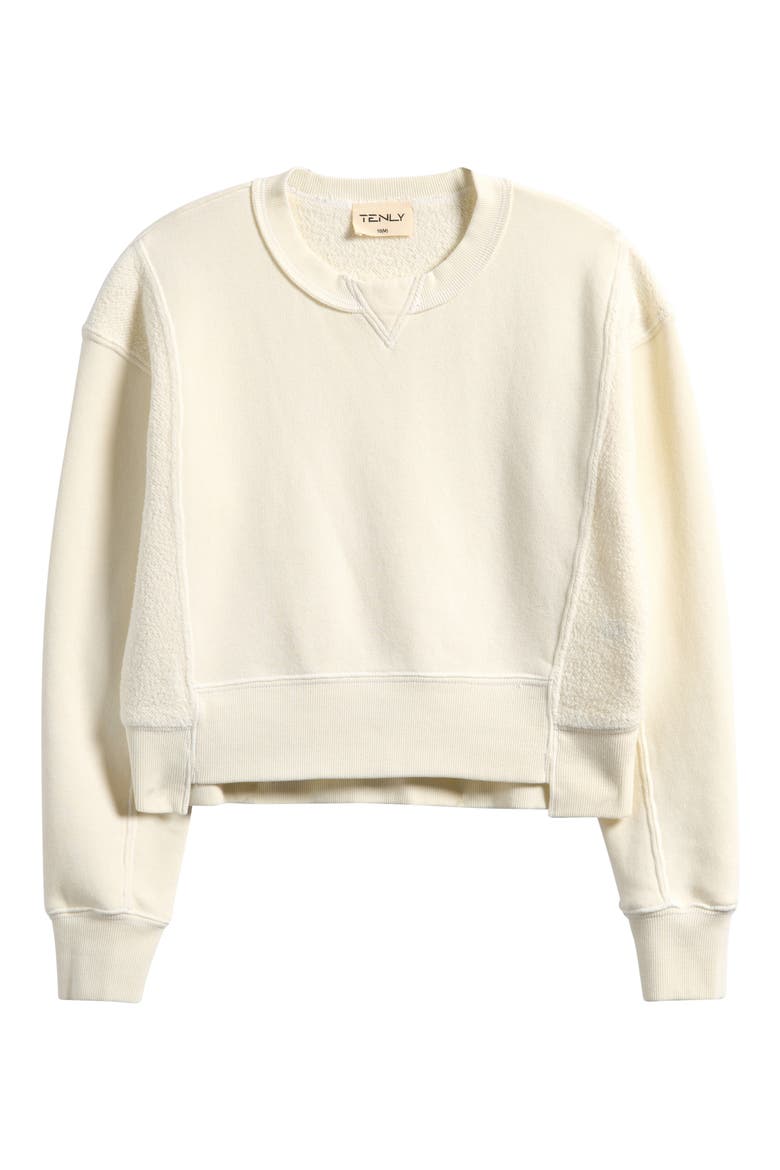 Kids' Cotton Fleece Sweatshirt, Main, color, ECRU
