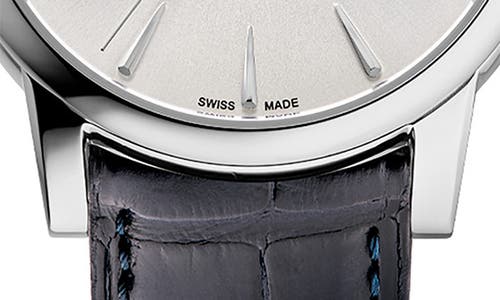 Frederique Constant Classic Manufacture Power Reserve Big Date Automatic Leather Strap Watch, 40mm