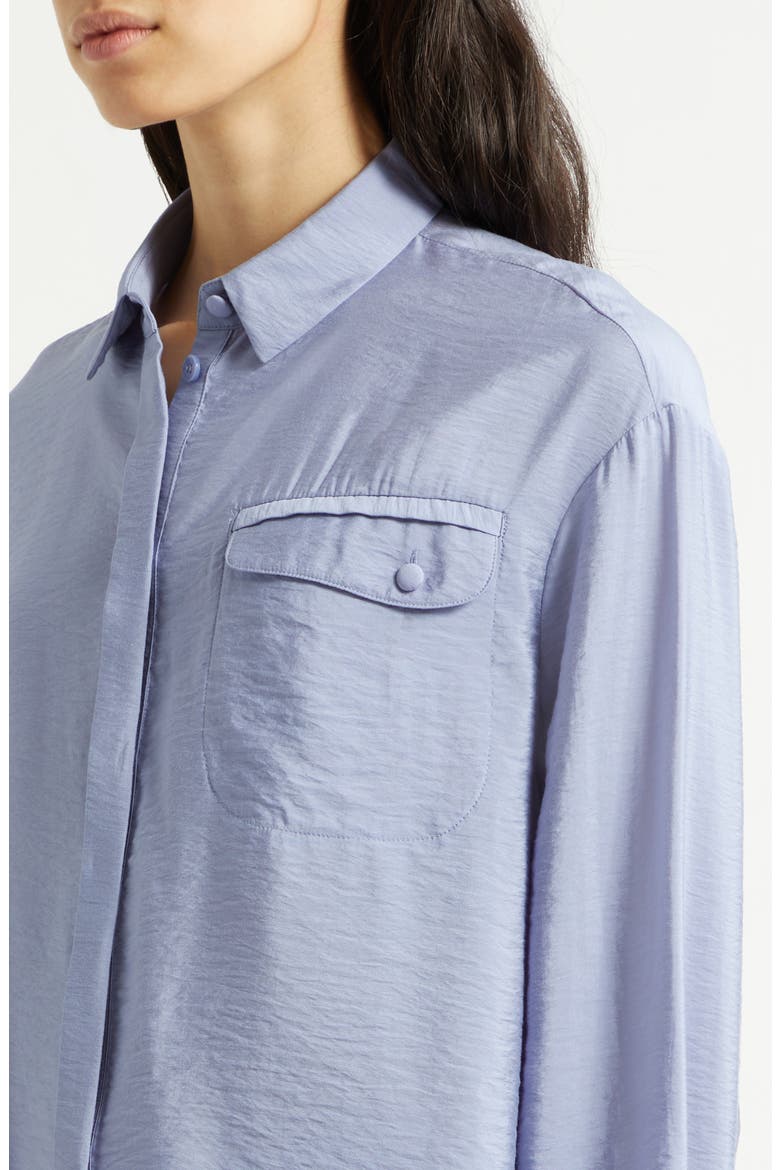 Techno Button-Up Shirt, Alternate, color, PURPLE