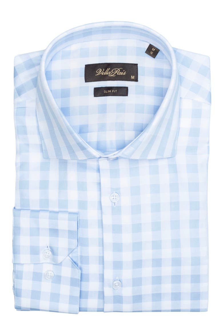 Check Cotton Slim Fit Button Down Shirt, Alternate, color, WHITE
