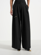 Manière De Voir Flora Box Pleat Wide Leg Belted Trousers