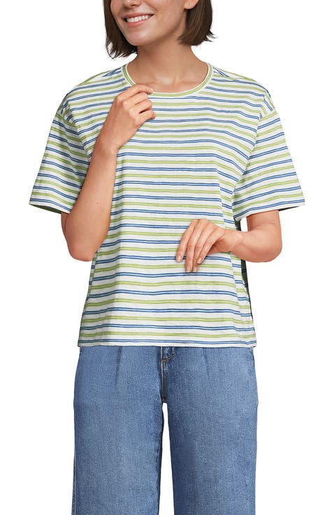 Short Sleeve Slub Jersey Cutwork T-Shirt
