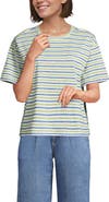 Lands' End Short Sleeve Slub Jersey Cutwork T-Shirt
