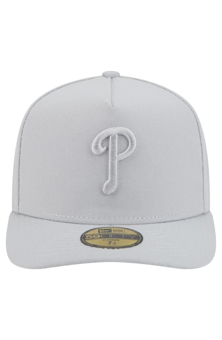 New Era Men's New Era  Gray Philadelphia Phillies Colorpack 59FIFTY Fitted Hat, Alternate, color, 