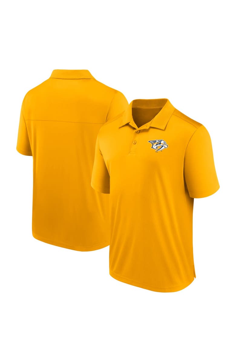 FANATICS Men's Fanatics Branded Gold Nashville Predators Left Side Block Polo, Alternate, color, Gold