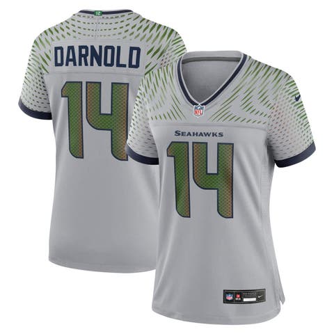 Women's Nike Sam Darnold Wolf Gray Seattle Seahawks 2025 Rivalries Collection Game Jersey