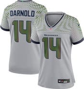 Nike Women's Nike Sam Darnold Wolf Gray Seattle Seahawks 2025 Rivalries Collection Game Jersey