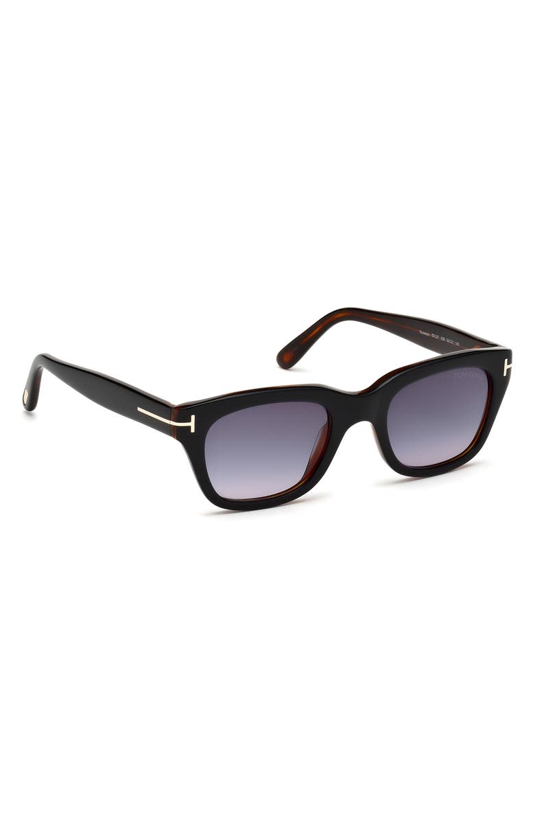 TOM FORD 52mm Gradient Rectangular Sunglasses, Alternate, color, 