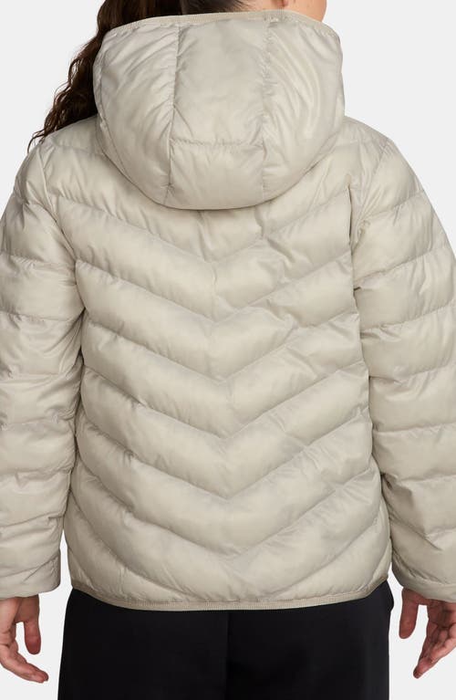 Nike Sportswear Therma-fit Water Resistent Puffer Jacket With Removable Hood In Neutral
