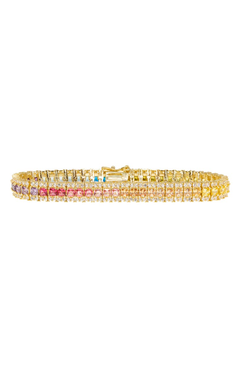 RAGEN Jewels Ombré Rainbow Tennis Bracelet, Alternate, color,
