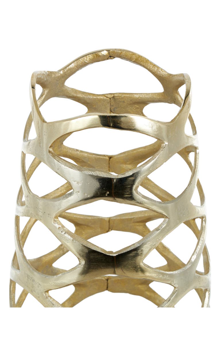 VIVIAN LUNE HOME Metal Vase, Alternate, color, Gold