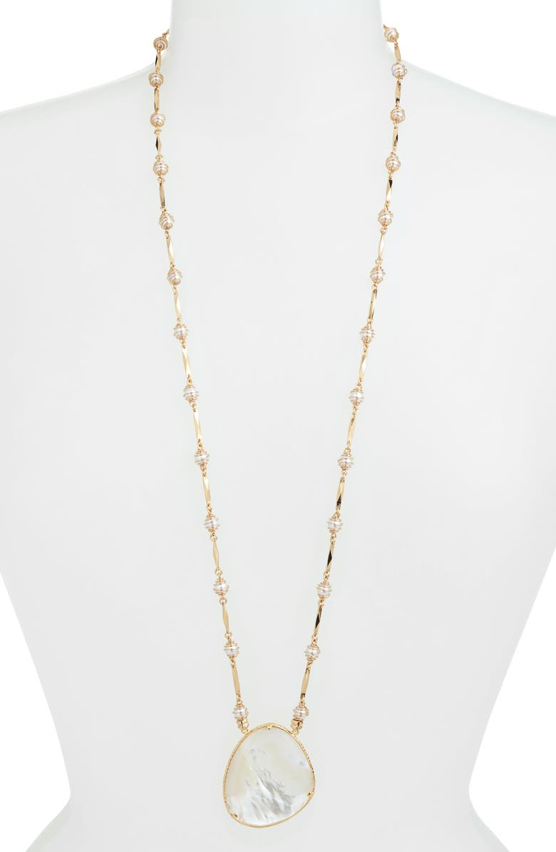 Gas Bijoux Perla Serti Pendant Necklace, Alternate, color, 