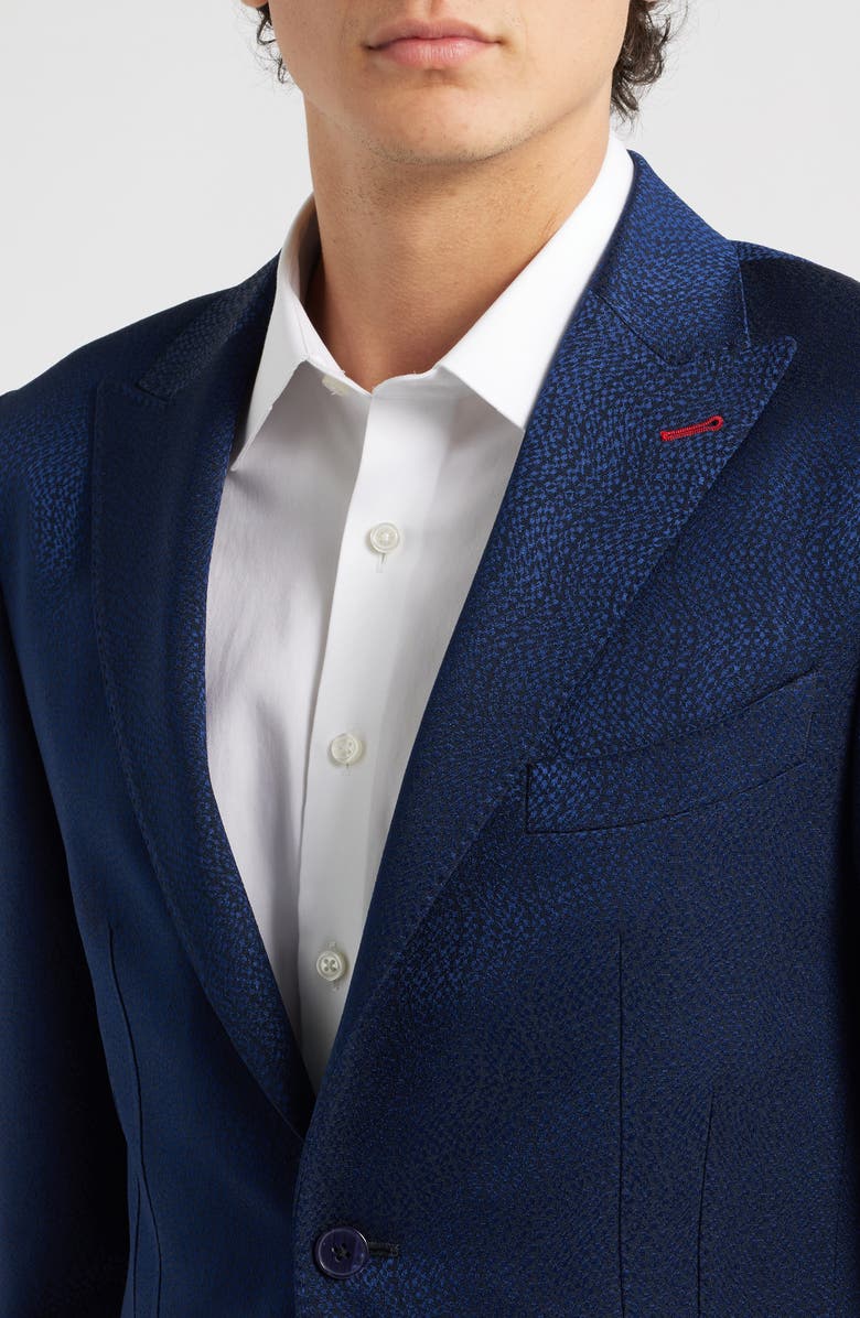 Siragusa Navy Jacquard Blazer, Alternate, color, Navy