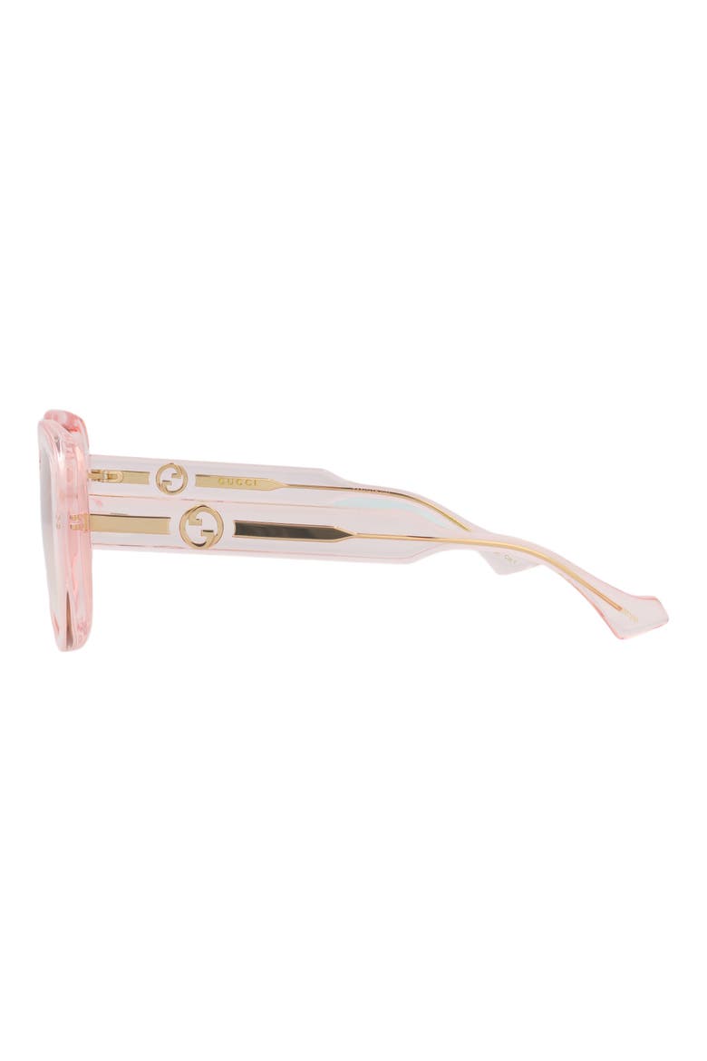Novelty 54mm Square Sunglasses, Alternate, color, NUDE PINK