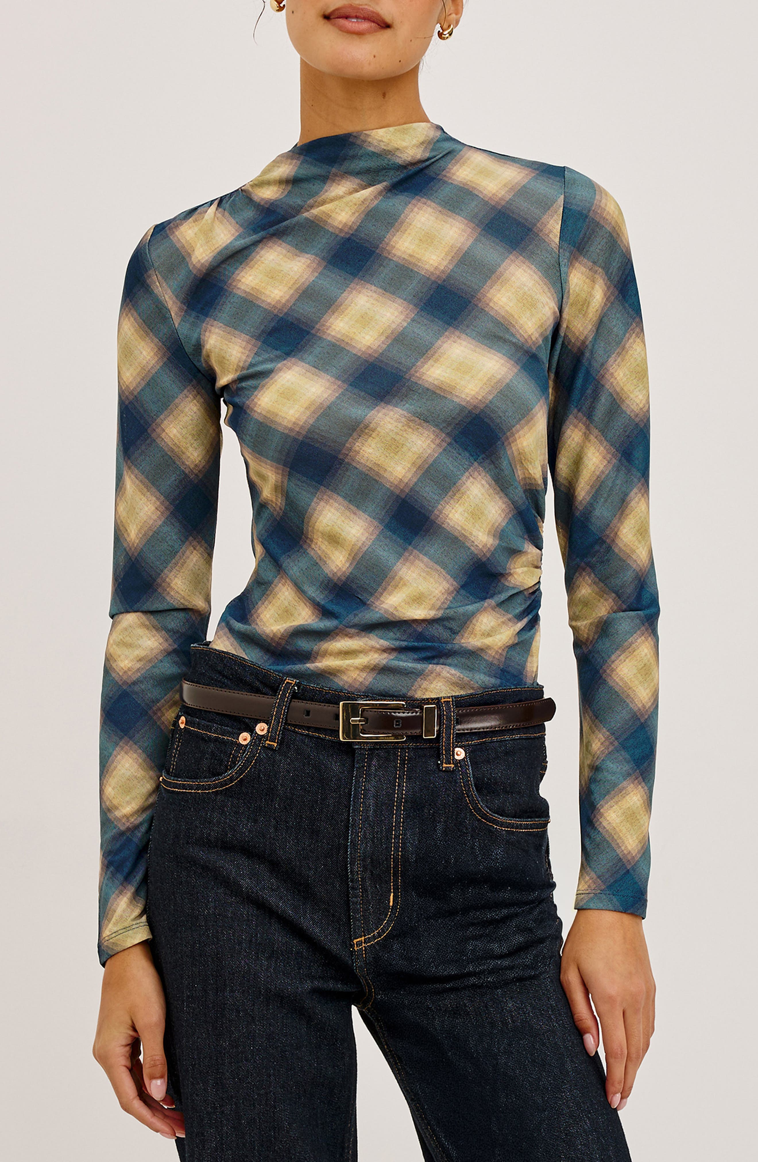 selected NAVY SAGE PLAID