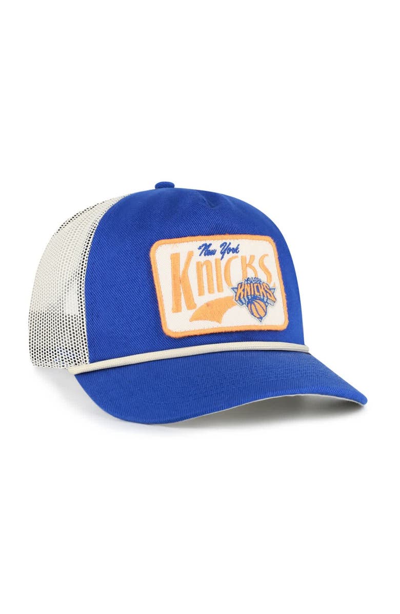 '47 Men's '47 Blue New York Knicks Emmett Heavy Twill Trucker Hitch Adjustable Hat, Alternate, color, Blue
