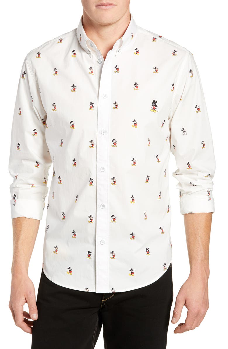 rag & bone Mickey Mouse Fit 2 Tomlin Sport Shirt, Main, color, 