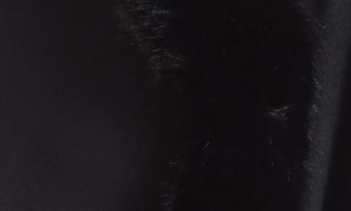 Sofia Cashmere Faux Fur Trim Cashmere Wrap In Black