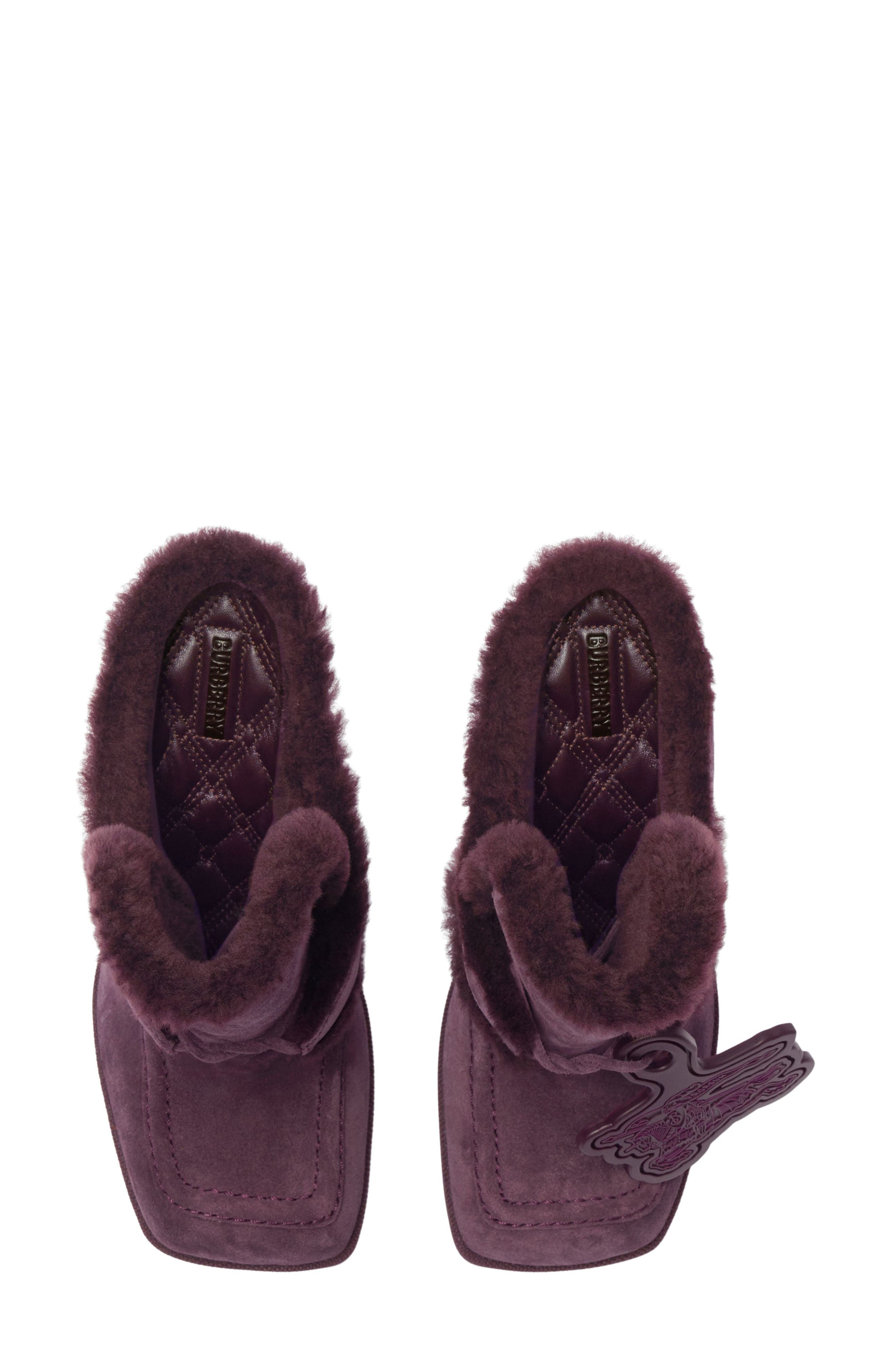 Burberry Highland Genuine Shearling Mule, Alternate, color, 