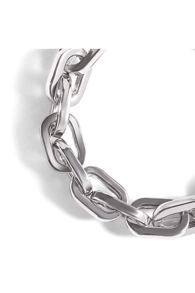 Mixed Metal Link Chain Bracelet, Alternate, color, Silver