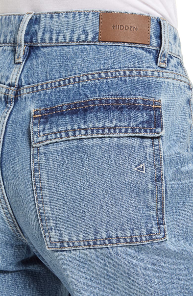 HIDDEN JEANS Cargo Pocket Dad Jeans, Alternate, color, 