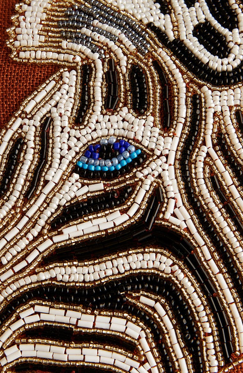 Jonathan Adler Zebra Beaded Pillow, Alternate, color,