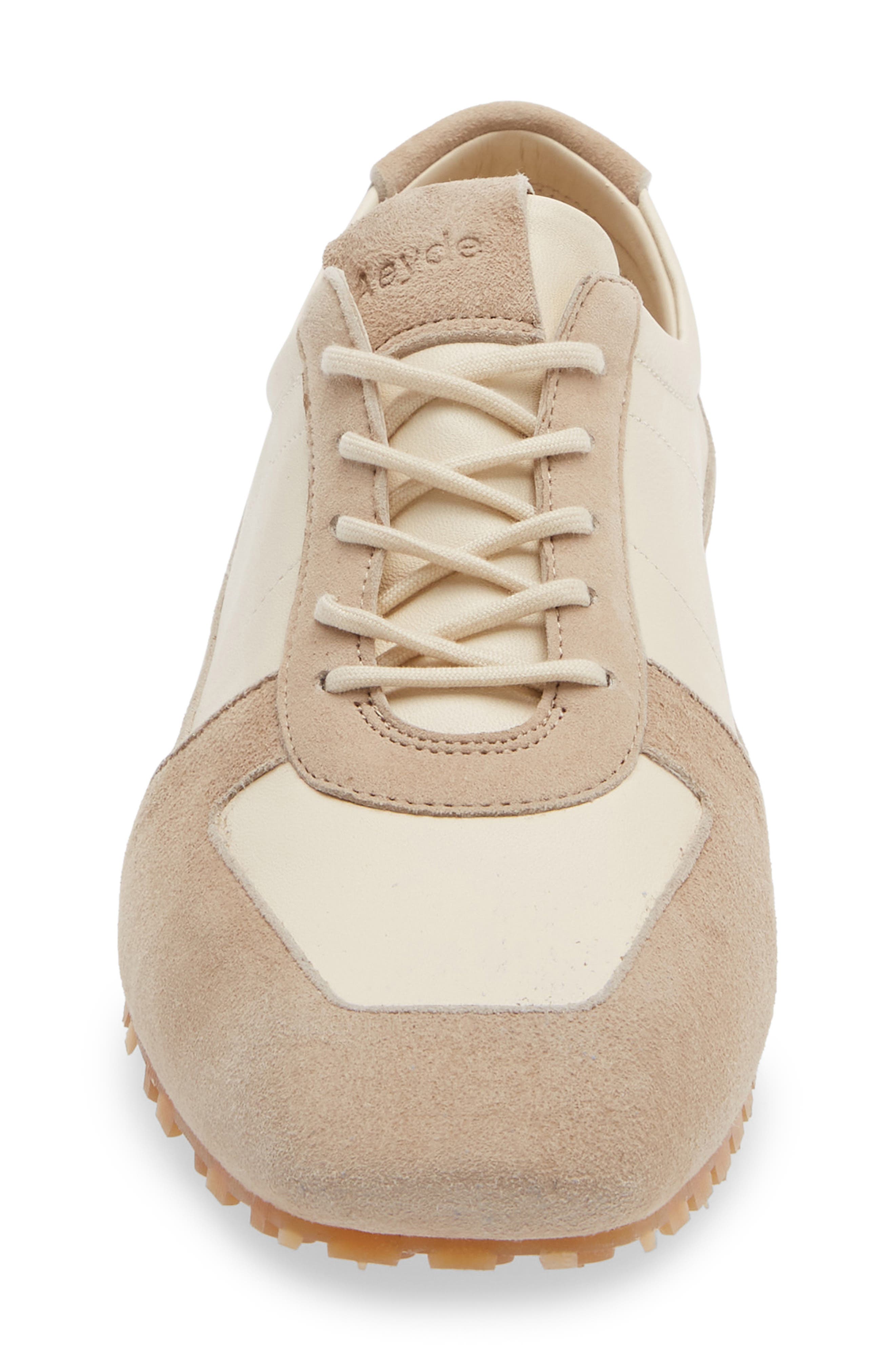 aeyde Uma Two-Tone Sneaker, Alternate, color, Creamy / Sand