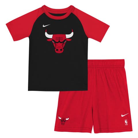 Youth Nike  Red/Black Chicago Bulls Practice T-Shirt & Shorts Set