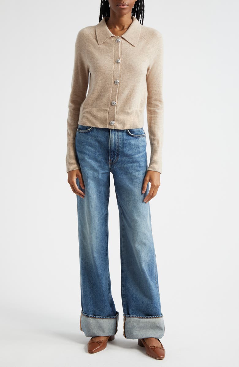 Veronica Beard Cheshire Crop Cashmere Cardigan, Alternate, color,